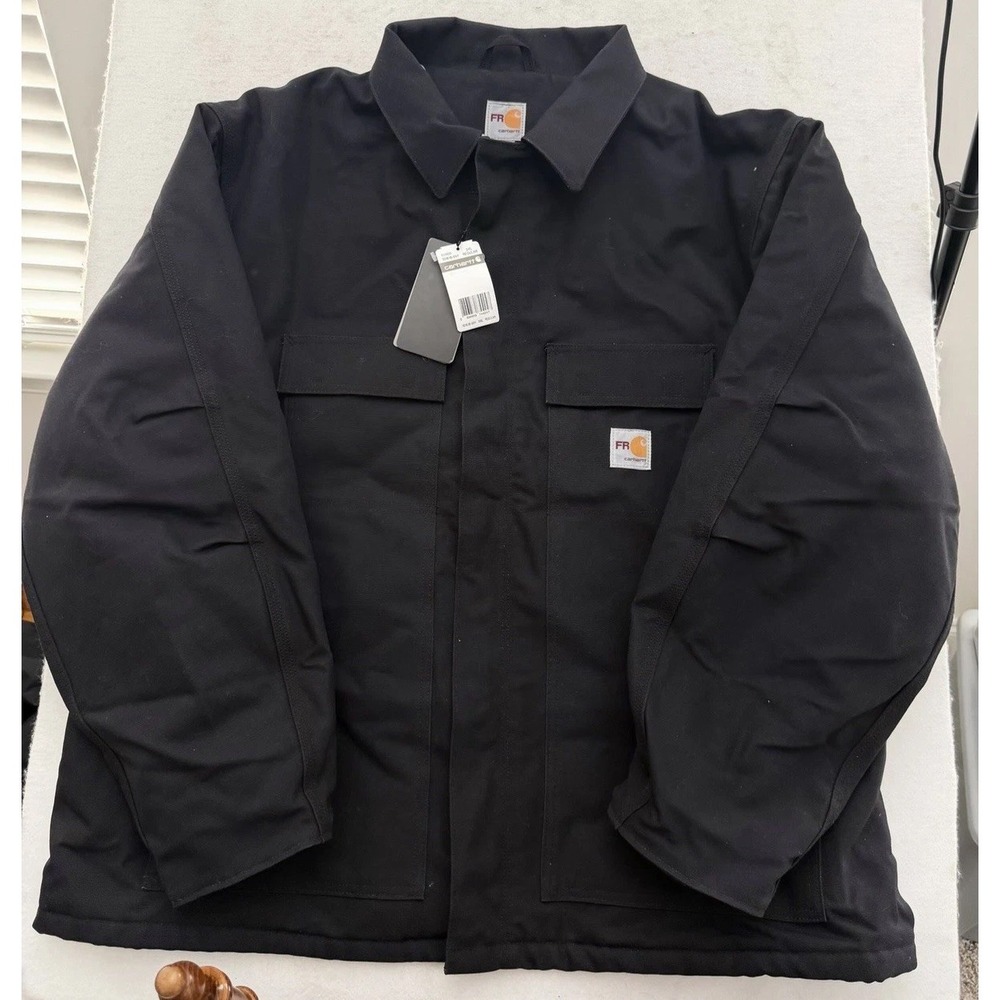 Carhartt Mens 101618 001 Flame Resistant FR Duck Lined Coat Quilted 3XL NEW